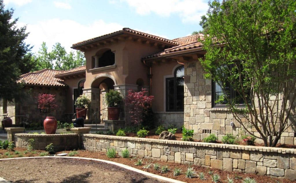 Building Stone Castlerock - Meadow Ridge Tumbled Brown Square and Rec